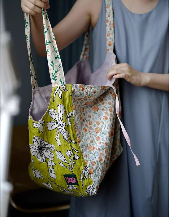 Vintage Floral Spaghetti Strap Large Capacity Tote Bag March New In 2026 60.00