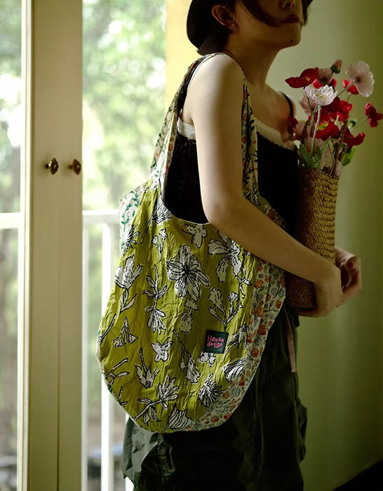 Vintage Floral Spaghetti Strap Large Capacity Tote Bag March New In 2026 60.00