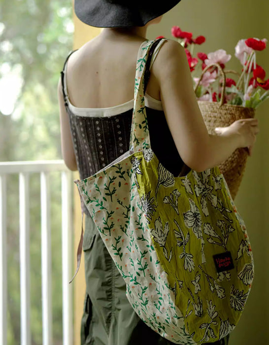 Vintage Floral Spaghetti Strap Large Capacity Tote Bag March New In 2026 60.00