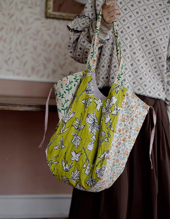 Vintage Floral Spaghetti Strap Large Capacity Tote Bag March New In 2026 60.00