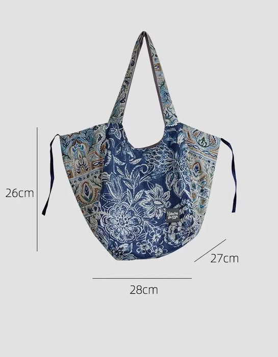 Vintage Floral Spaghetti Strap Large Capacity Tote Bag March New In 2026 60.00