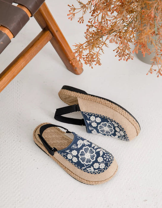 Vintage Flower Embroidery Summer Linen Clogs Shoes Obiono April Shoes Collection 2026 65.30