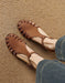 Vintage Roman Style Openwork Woven T-strap Sandals May Shoes Collection 2026 97.00