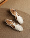 Vintage Roman Style Openwork Woven T-strap Sandals May Shoes Collection 2026 97.00