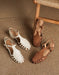 Vintage Roman Style Openwork Woven T-strap Sandals May Shoes Collection 2026 97.00