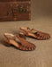 Vintage Roman Style Openwork Woven T-strap Sandals May Shoes Collection 2026 97.00