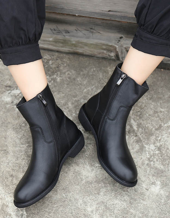 Waterproof Non-slip Winter Plush Leather Boots