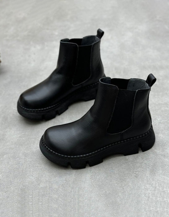 Waterproof Retro Leather Comfortable Winter Snow Boots