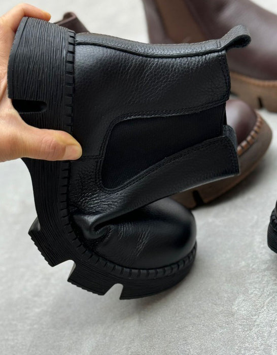 Waterproof Retro Leather Comfortable Winter Snow Boots