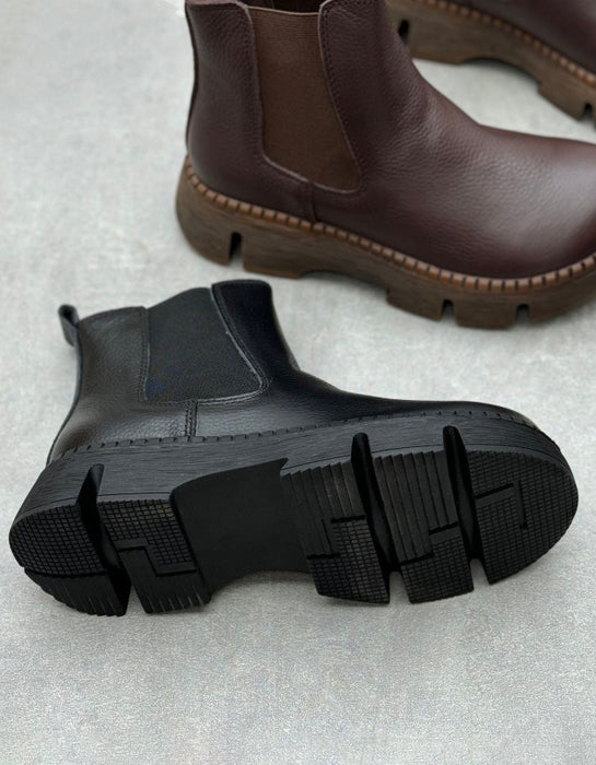 Waterproof Retro Leather Comfortable Winter Snow Boots — Obiono Waterproof Retro Leather Comfortable Winter Snow Boots — Obiono