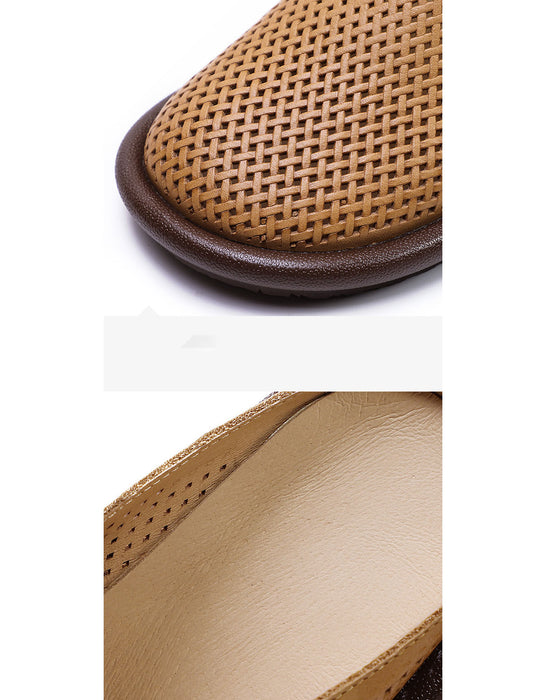 Wide Toe Box Comfortable Soft Leather Slipper