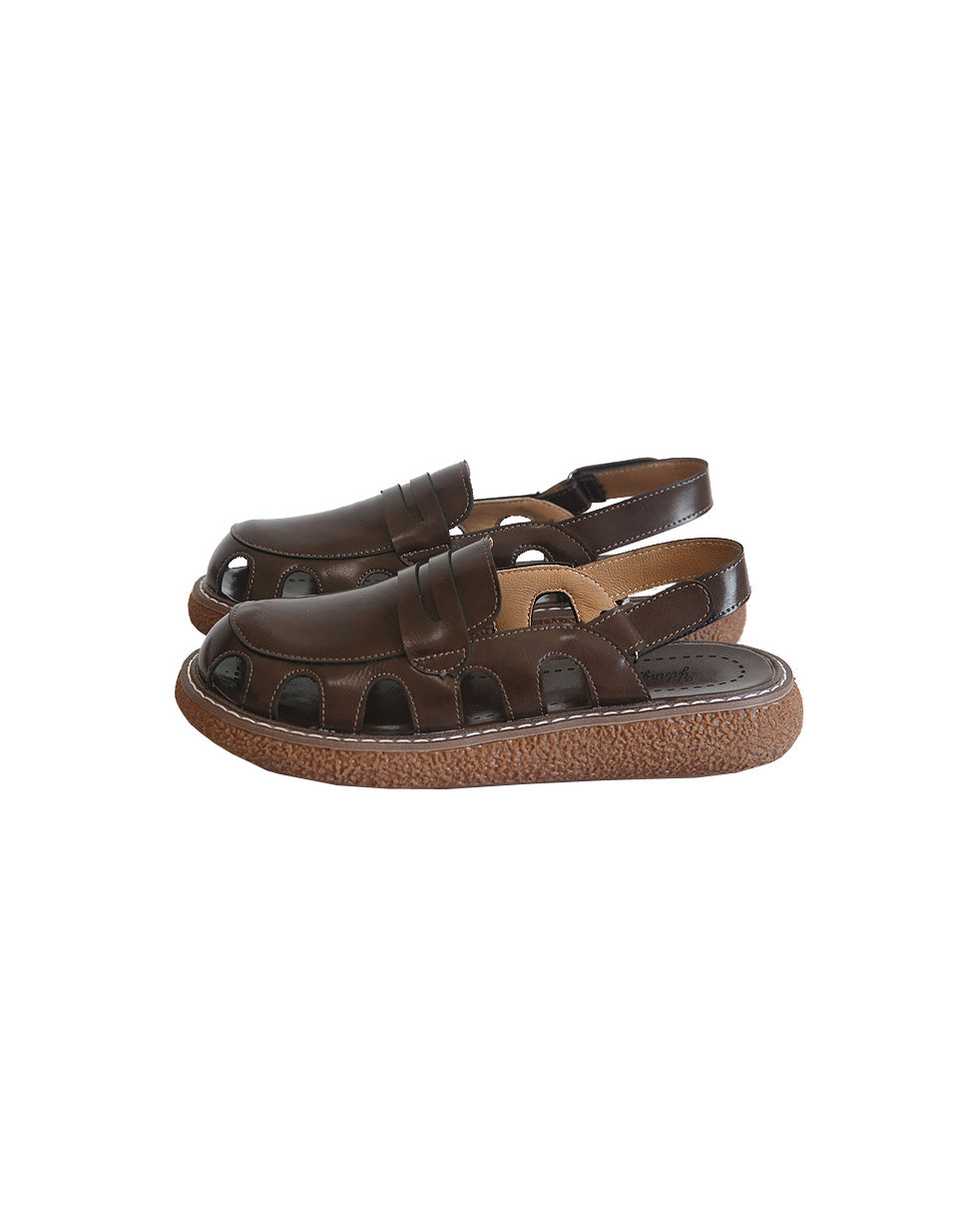 Wide Toe Box Cut-out Breathable Sandals Slingback — Obiono