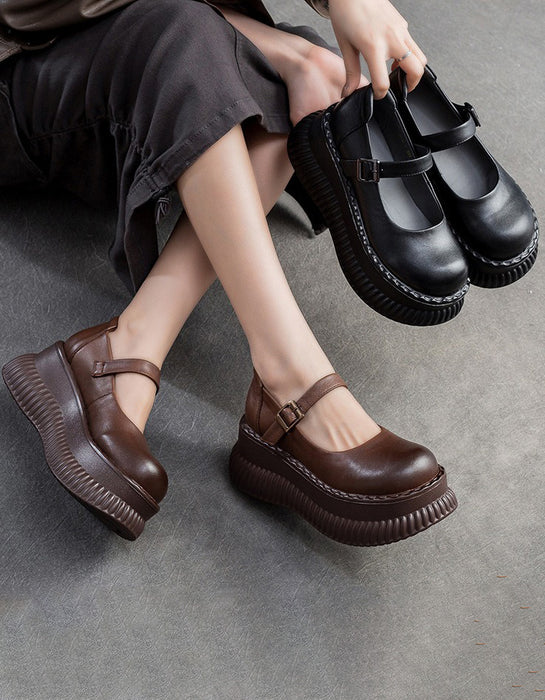 Sandales compensées en cuir creux à bride arrière