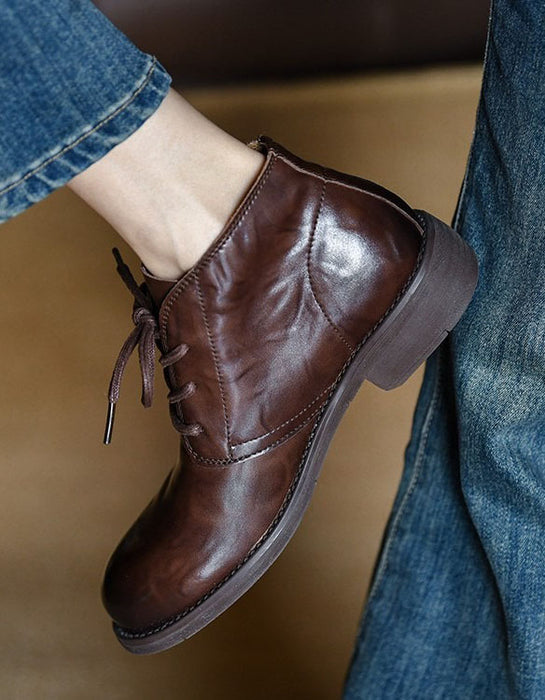 Bottes rétro en cuir faites à la main pour femmes 35-42 | Chaussures cadeaux