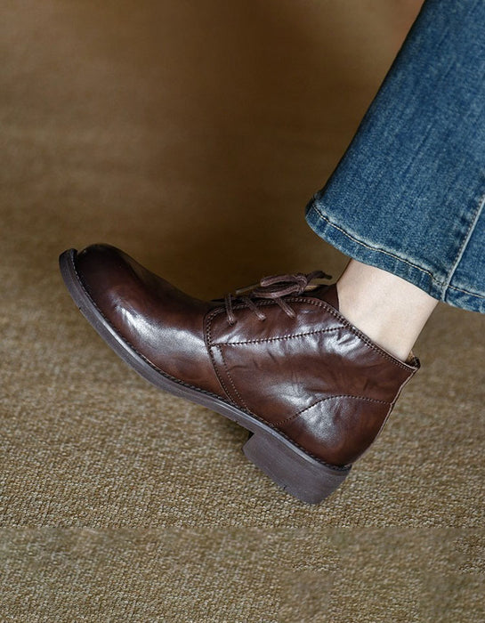 Bottes rétro en cuir faites à la main pour femmes 35-42 | Chaussures cadeaux