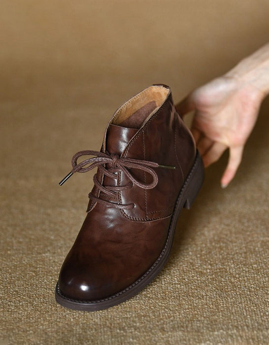 Bottes rétro en cuir faites à la main pour femmes 35-42 | Chaussures cadeaux