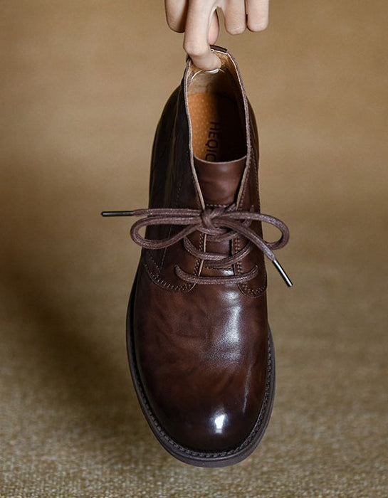 Bottes rétro en cuir faites à la main pour femmes 35-42 | Chaussures cadeaux