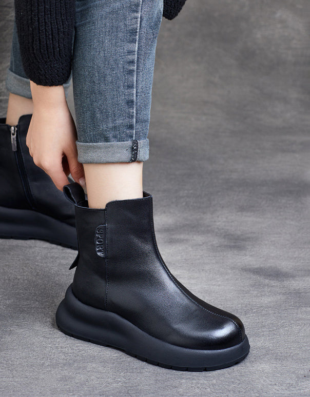 OBY オービーブーツ Winter Autumn Comfort Platform Wide Toe Box Boots — Obiono