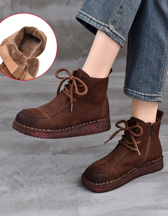 Chaussures plates décontractées rétro en cuir faites à la main | Chaussures cadeaux