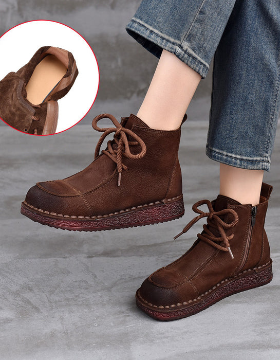 Chaussures plates décontractées rétro en cuir faites à la main | Chaussures cadeaux