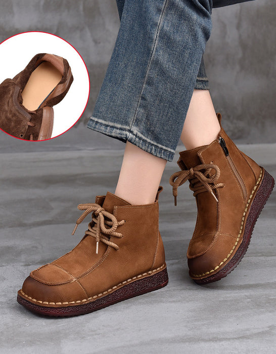 Chaussures plates décontractées rétro en cuir faites à la main | Chaussures cadeaux