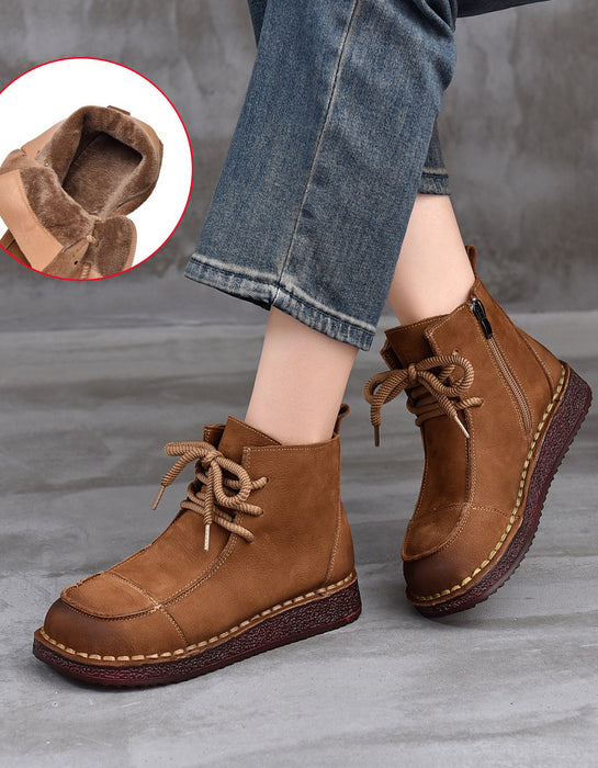 Chaussures plates décontractées rétro en cuir faites à la main | Chaussures cadeaux