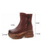 Winter Autumn Ethnic Style Waterproof Round Toe Platform Brown Boots Jan Shoe Collection 2026 129.00
