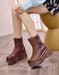 Winter Autumn Ethnic Style Waterproof Round Toe Platform Boots Jan Shoe Collection 2026 129.00
