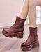 Winter Autumn Ethnic Style Waterproof Round Toe Platform Brown Boots Jan Shoe Collection 2026 129.00