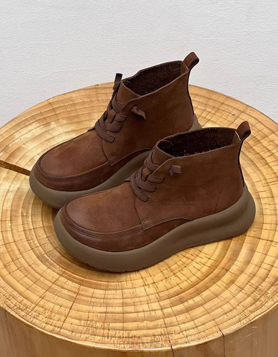 Botas gruesas retro hechas a mano | Zapatos de regalo