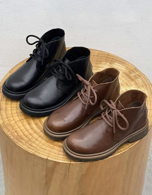 Handmade Winter Autumn Lace-up Retro Martin Boots for Women, Obiono Sep Shoes Collection 2026, 89.80