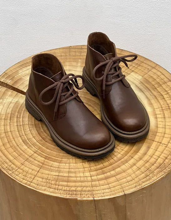 Handmade Winter Autumn Lace-up Retro Martin Boots Brown , Obiono Sep Shoes Collection 2026, 89.80