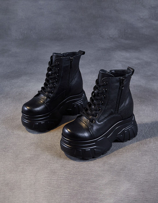 Winter Autumn Non-slip Round Toe Platform Boots