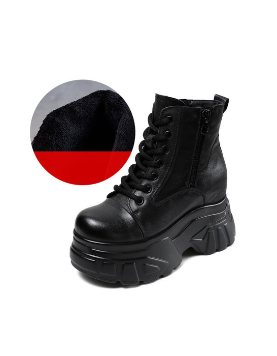 Winter Autumn Non-slip Round Toe Platform Boots