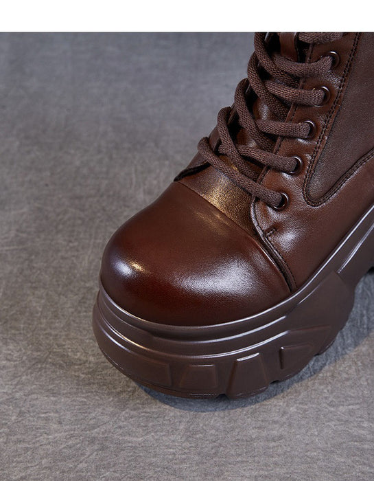 Winter Autumn Non-slip Round Toe Platform Boots