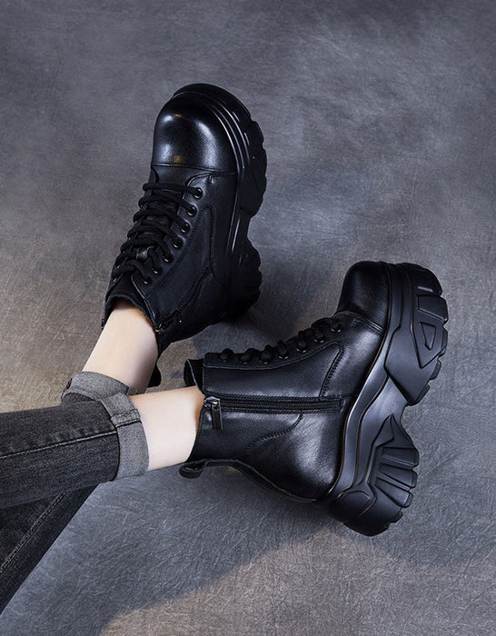Winter Autumn Non-slip Round Toe Platform Boots