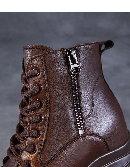 Winter Autumn Non-slip Round Toe Platform Boots