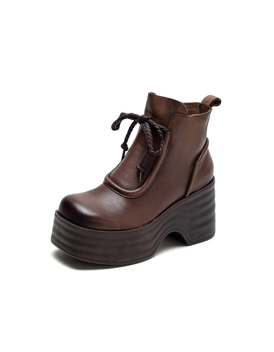 Winter Autumn Square Toe Comfortable Platform Boots