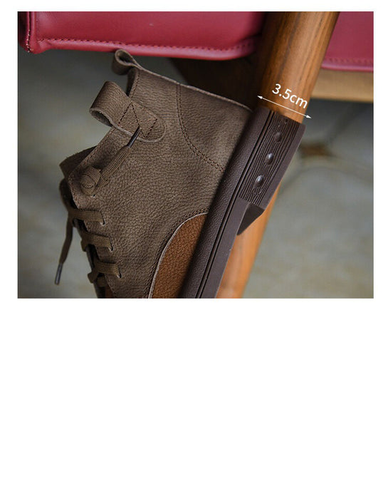Botas retro hechas a mano de cuero genuino | Zapatos de regalo