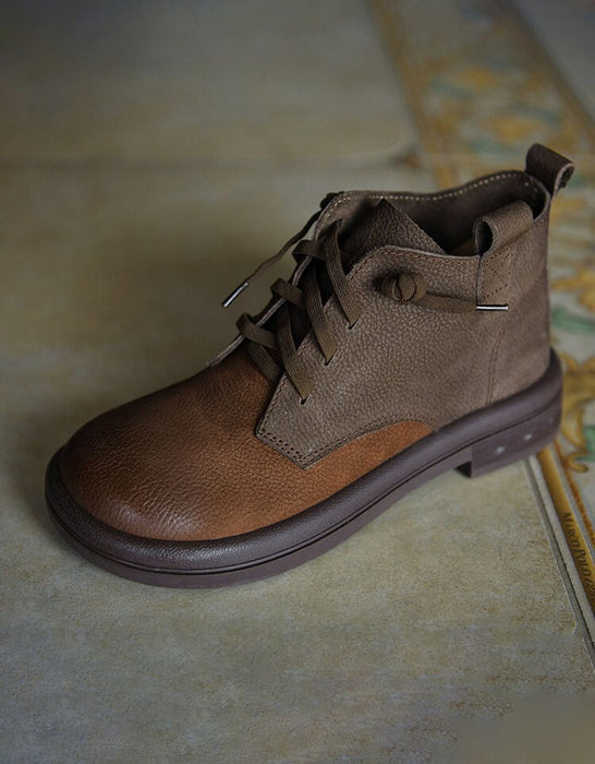 Botas retro hechas a mano de cuero genuino | Zapatos de regalo