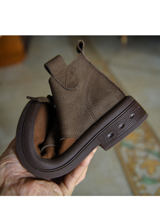 Botas retro hechas a mano de cuero genuino | Zapatos de regalo