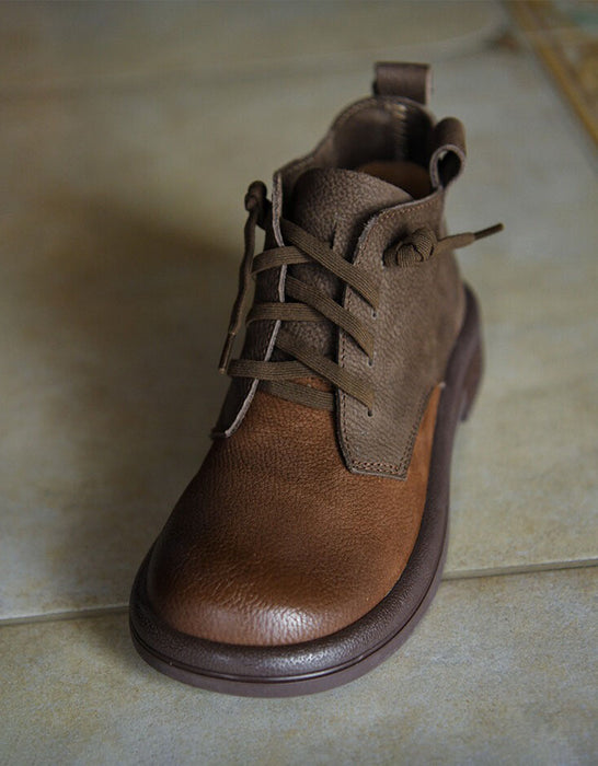 Botas retro hechas a mano de cuero genuino | Zapatos de regalo