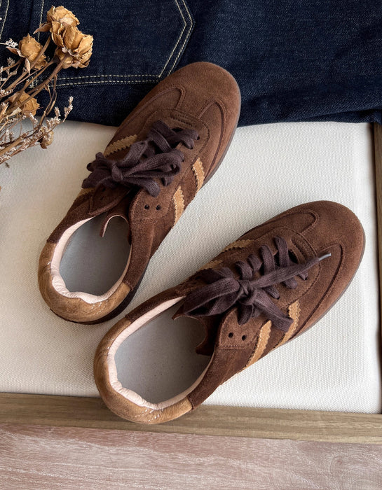 Winter Autumn Vintage Chestnut Brown Sneakers