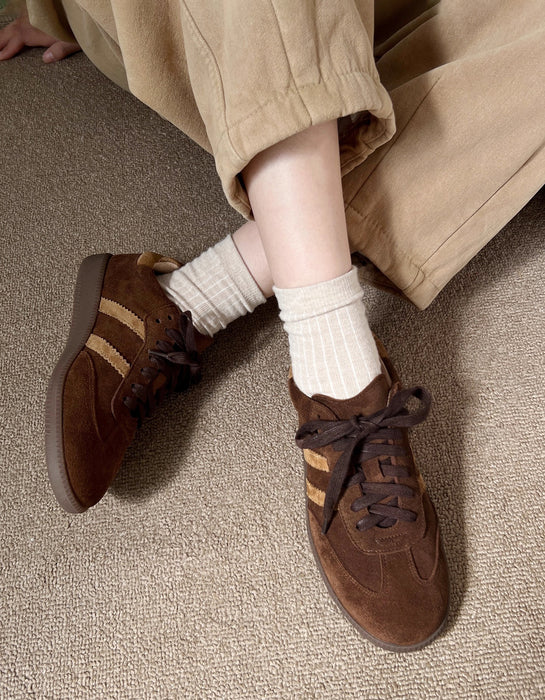 Winter Autumn Vintage Chestnut Brown Sneakers