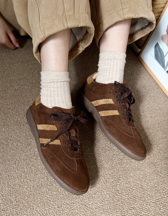 Winter Autumn Vintage Chestnut Brown Sneakers