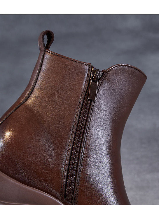 Winter Autumn Waterproof Comfortable Leather Platform Boots