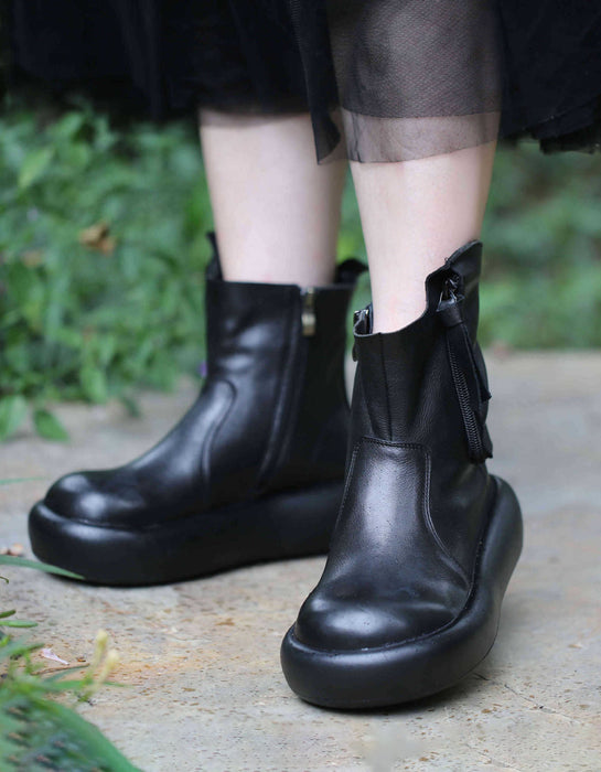 Bottes rétro imperméables à plateforme pour femmes
