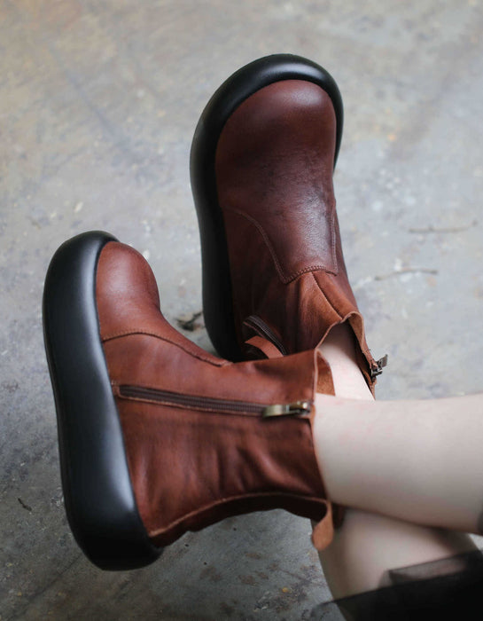 Bottes rétro imperméables à plateforme pour femmes