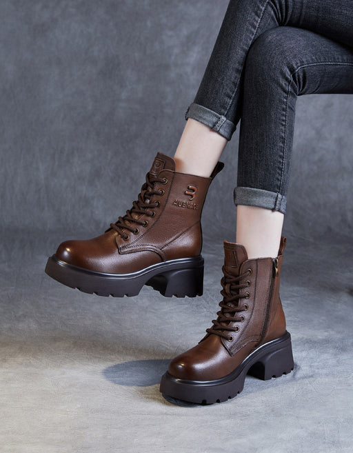 Winter Autumn Waterproof Light Weight Platform Martin Boots Brown Jan Shoe Collection 2026 95.00
