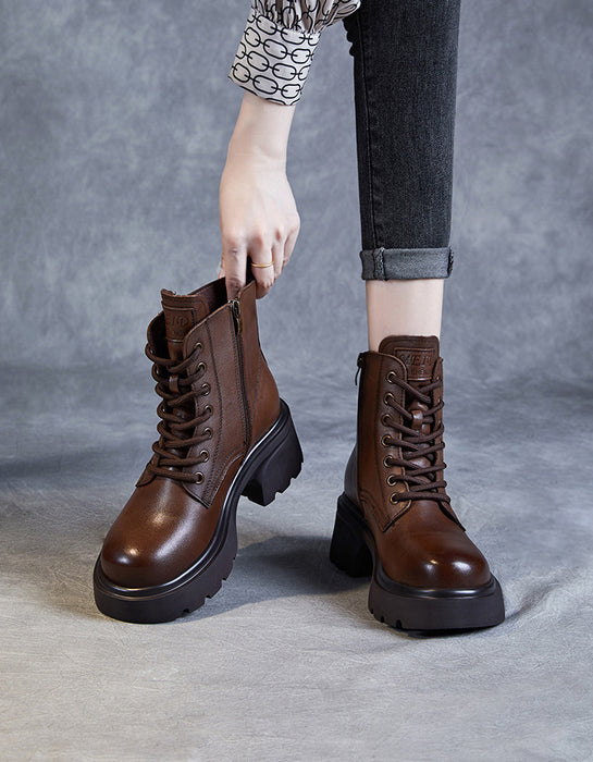 Winter Autumn Waterproof Light Weight Platform Martin Boots  Brown Jan Shoe Collection 2026 95.00
